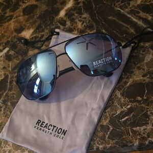 Kenneth Cole Reaction Blue Aviator Sunglasses